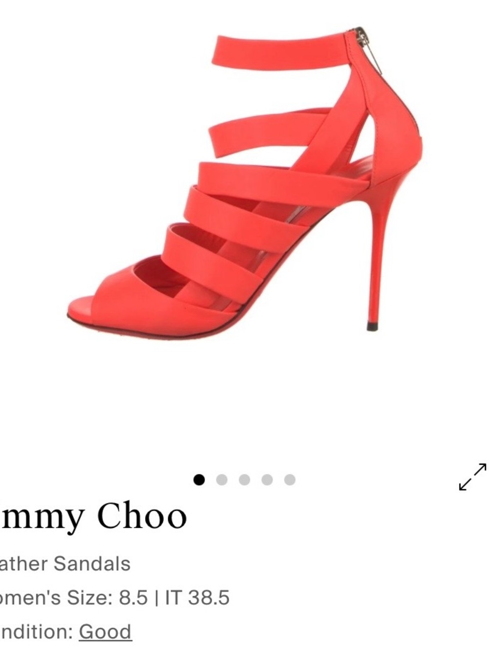Jimmy Choo Coral Strappy Stiletto Sandals